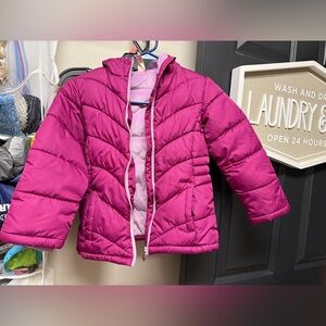 Faded Glory Kids Fuchsia Puffer Jacket